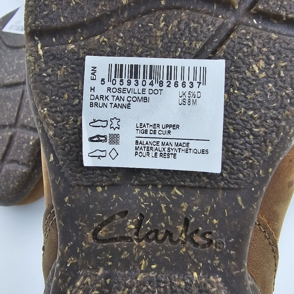 Clarks Collection Roseville Dot Loafers, Dark Tan Combination, Leather, 8M - Picture 13 of 16